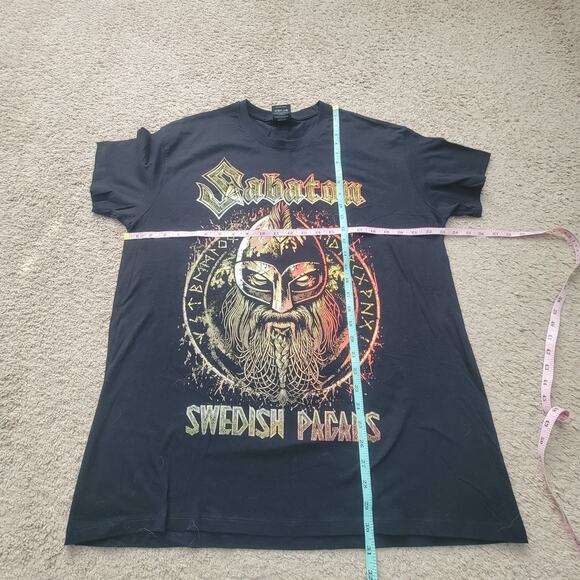 Sabaton Mens XXL Swedish Pagans Print T Shirt - Picture 4 of 8